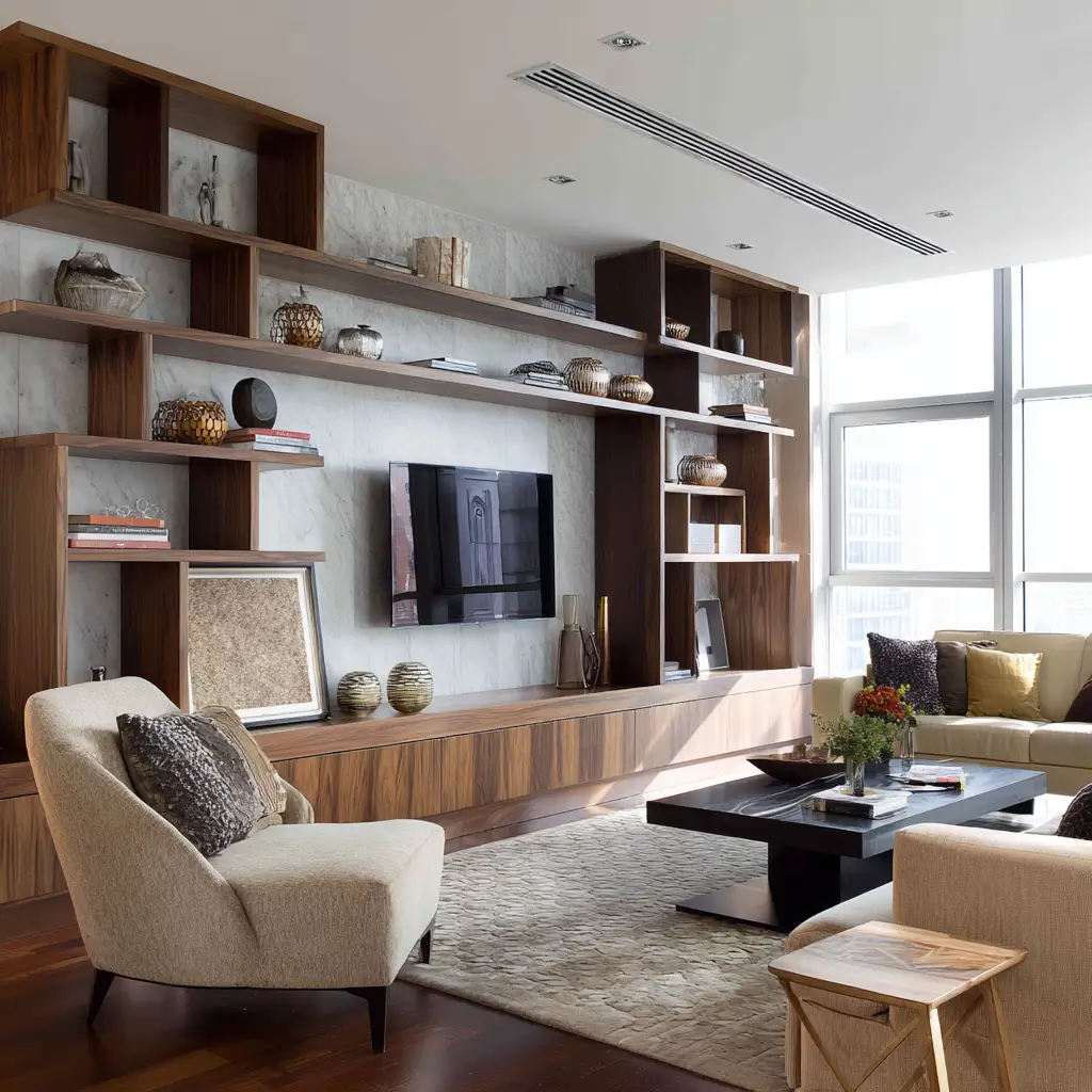 Floating Shelves and Open Storage