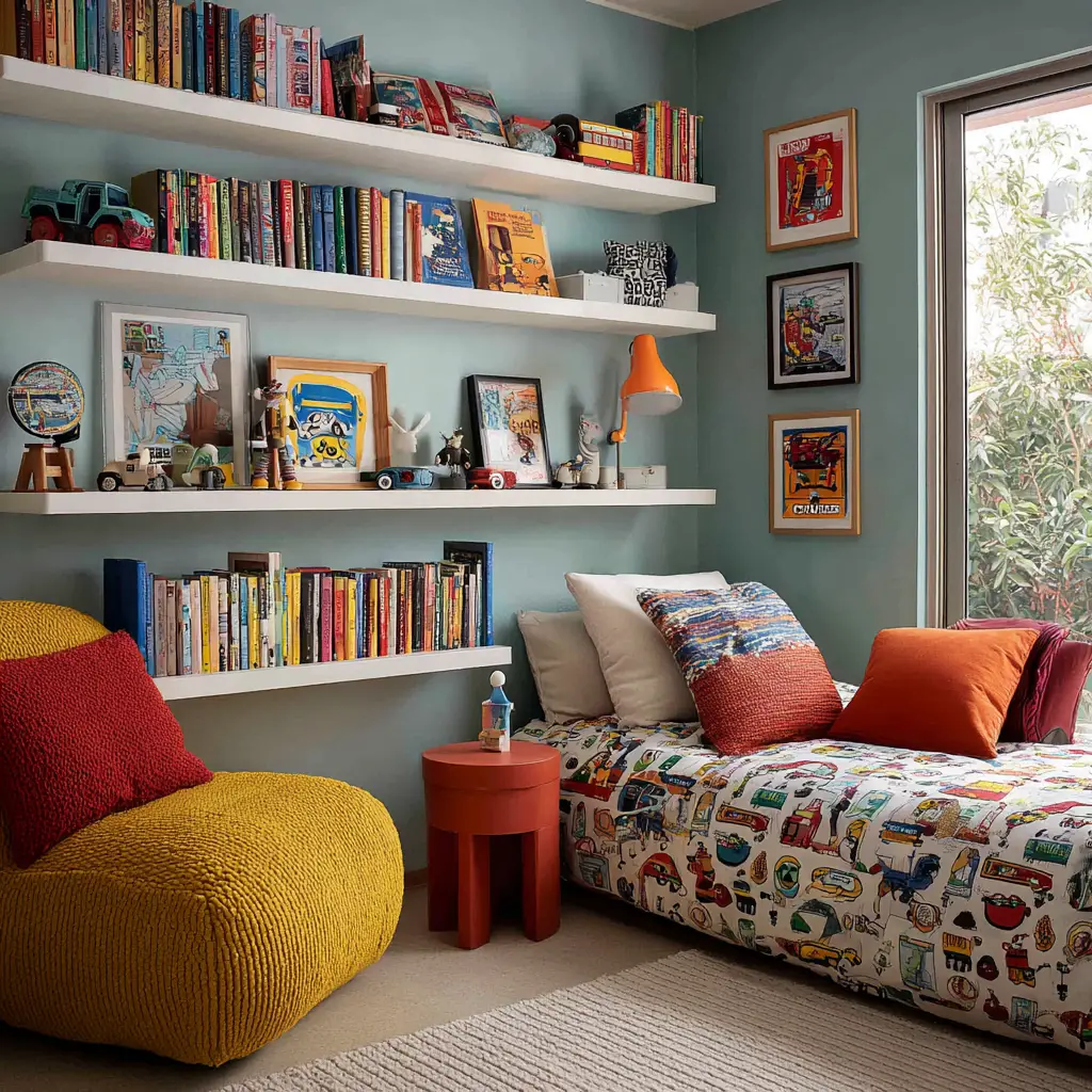 Floating Shelves with Mini Decor