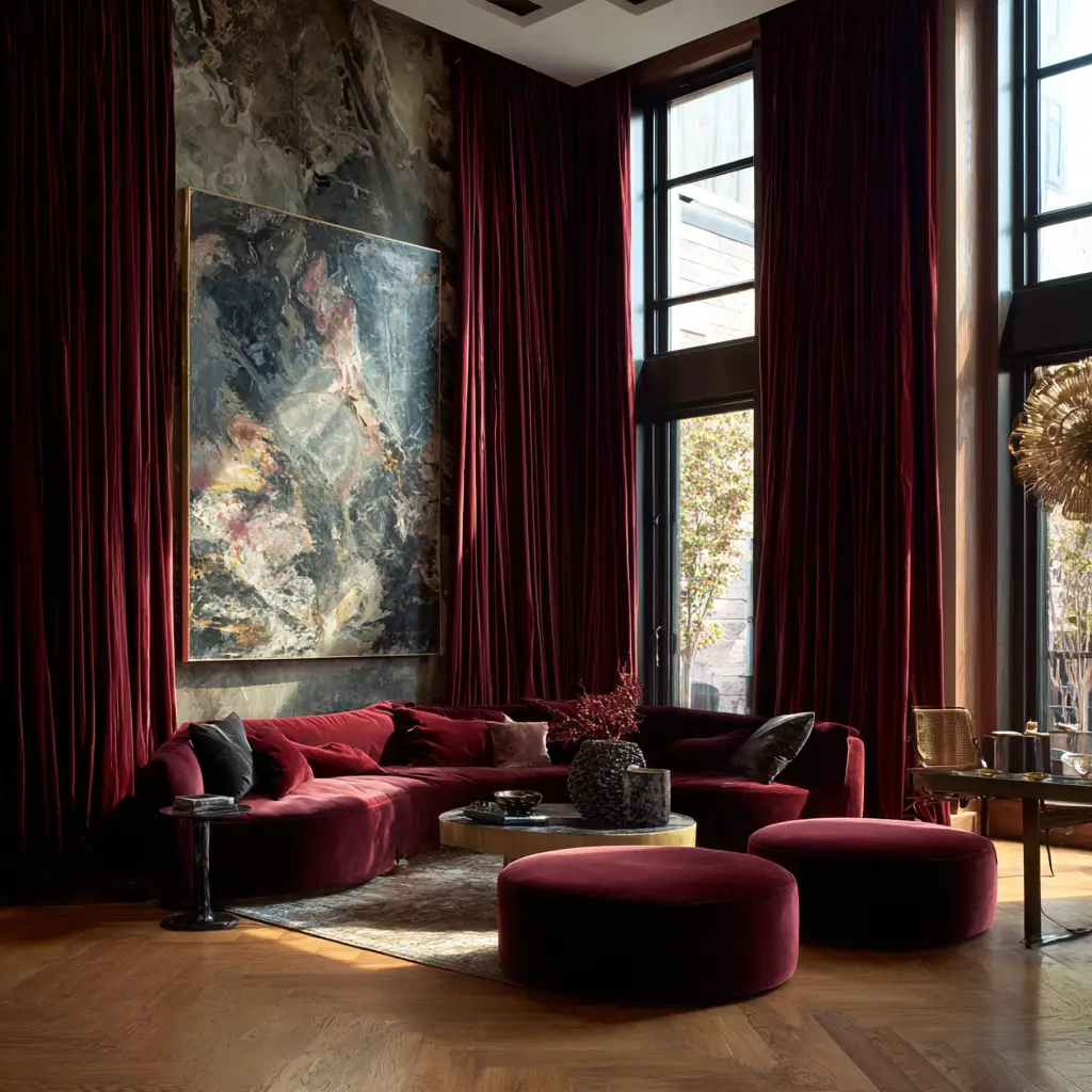 Floor-to-Ceiling Velvet Drapes