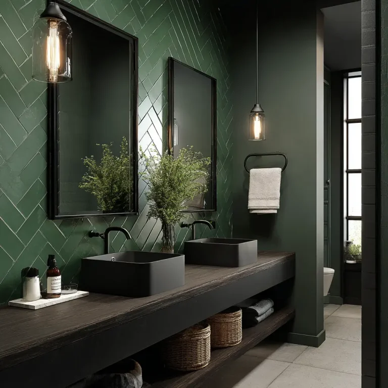 24 Green Powder Room Ideas