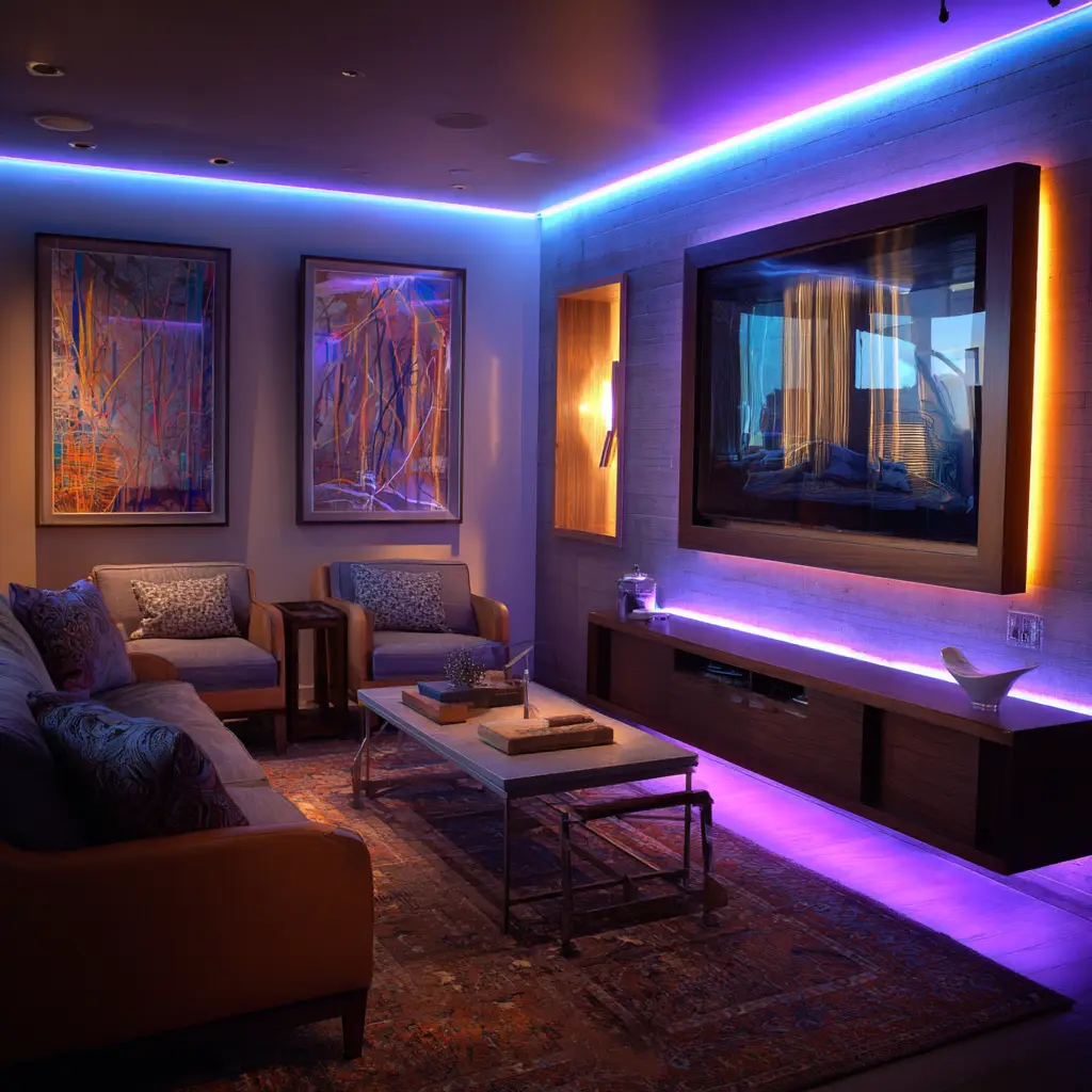Frame the TV with LED Strip Lighting