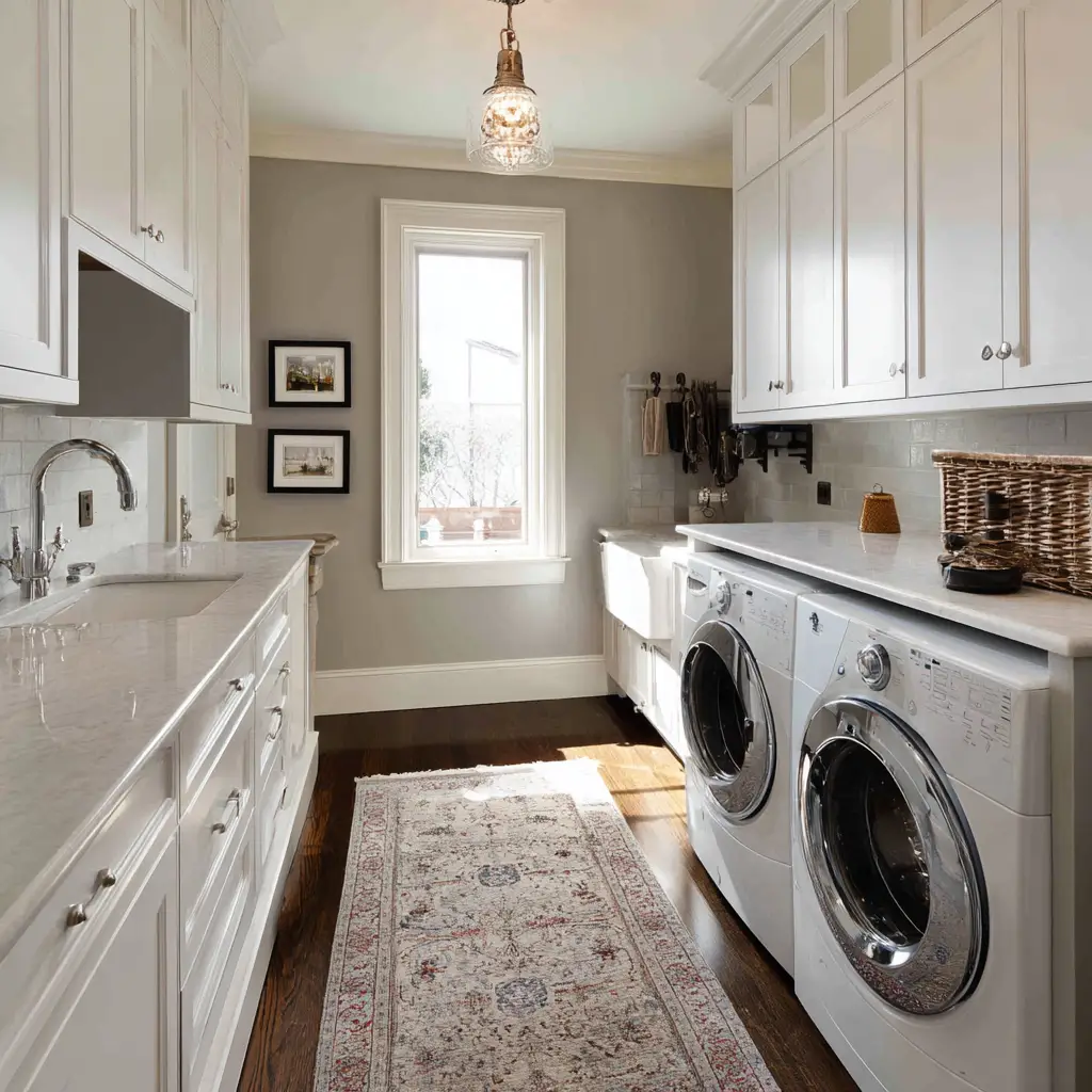Galley Style Laundry Room
