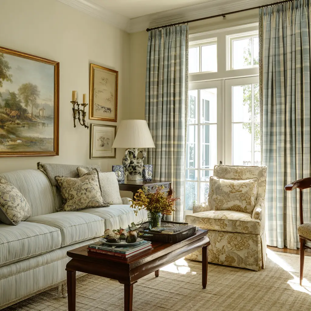 Gingham or Plaid Drapes