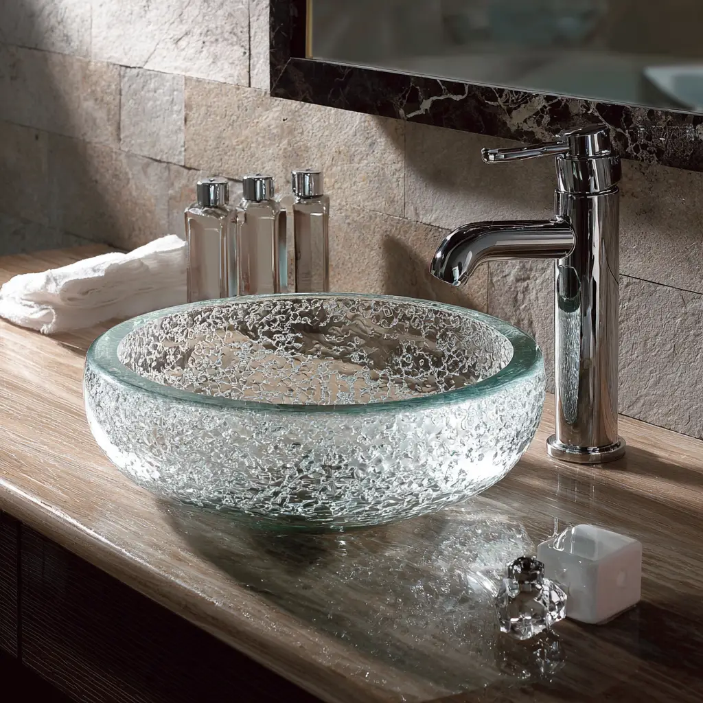 Glass Basin for Contemporary Appeal