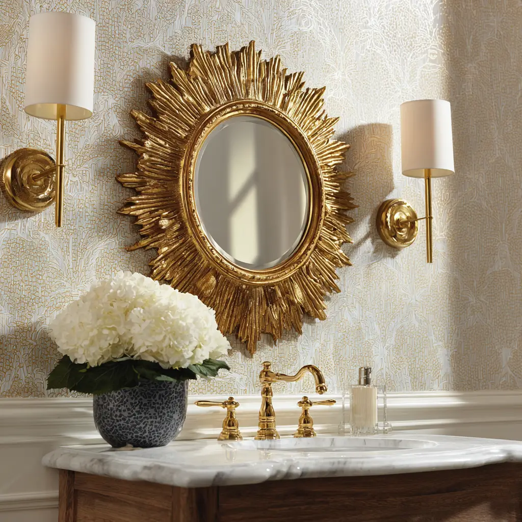 Gold-Framed Statement Mirror