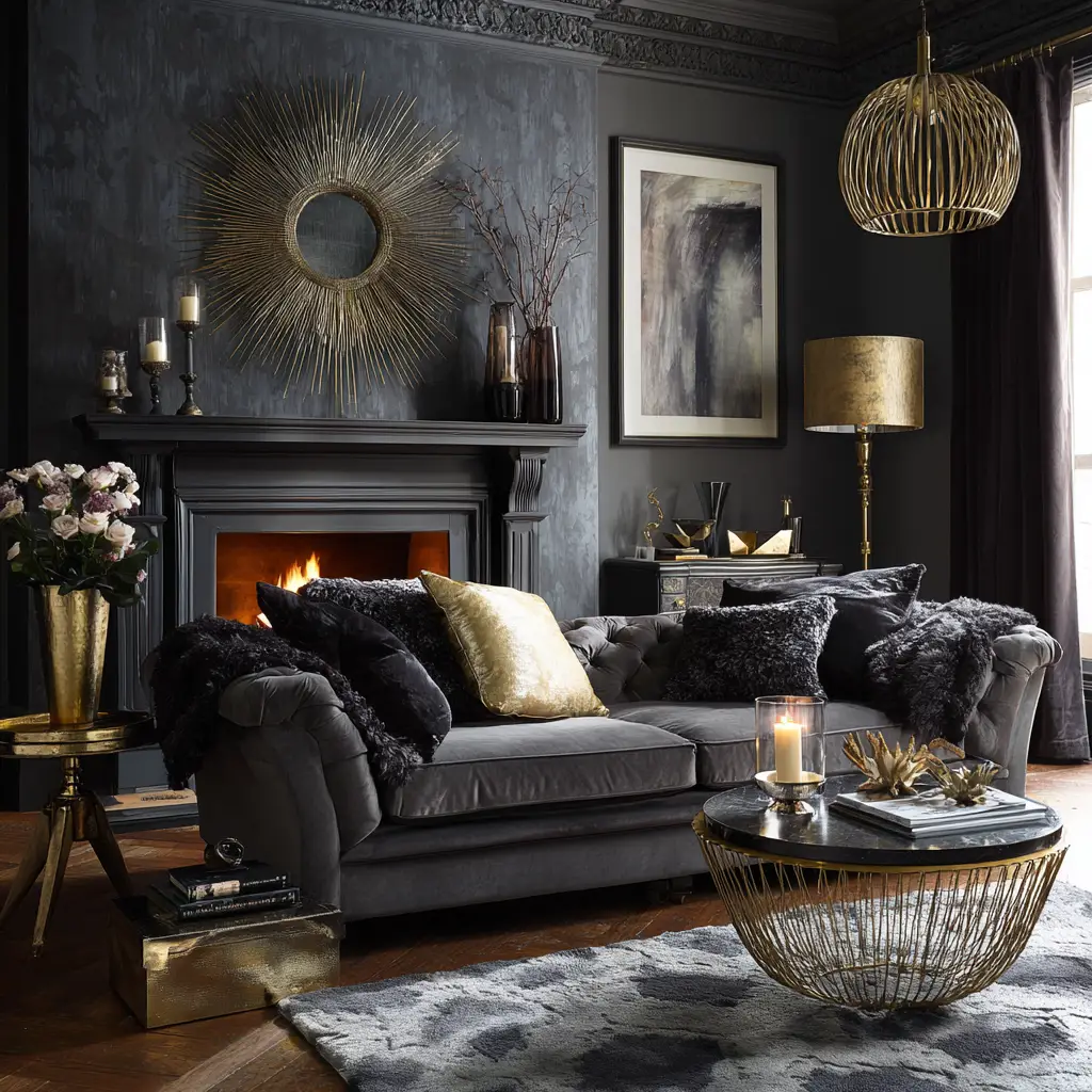 Grey and Gold Glam