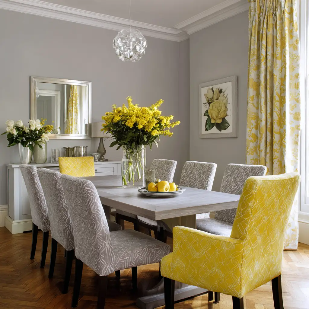 Grey and Yellow