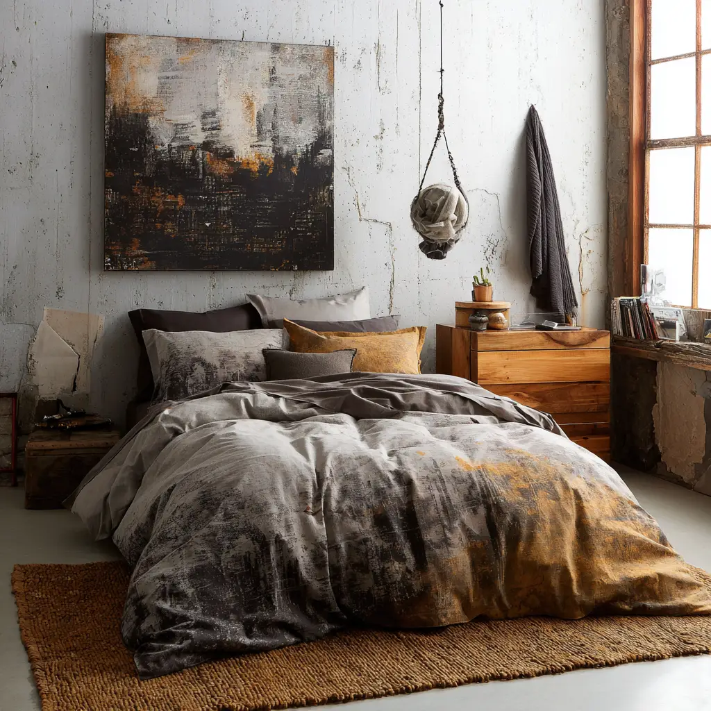 Grunge-Inspired Bedding