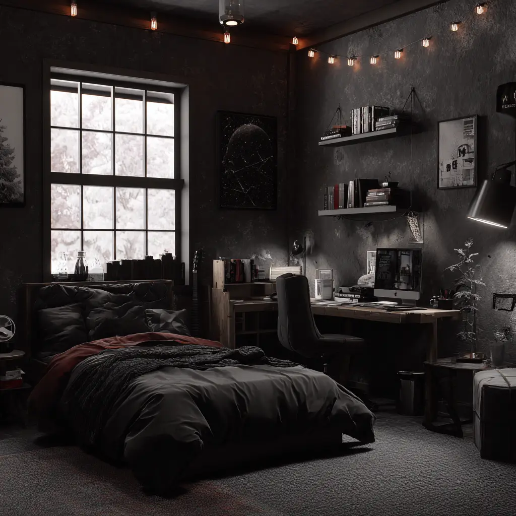 Grunge or Dark Aesthetic Room