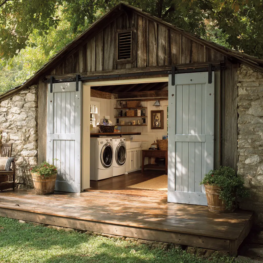 Hide with Sliding Barn Doors