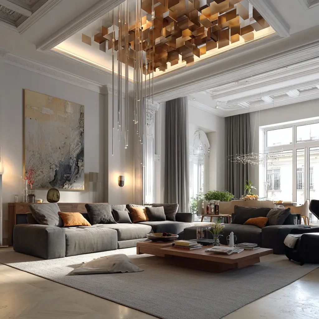 Highlight the Ceiling with a Statement Fixture