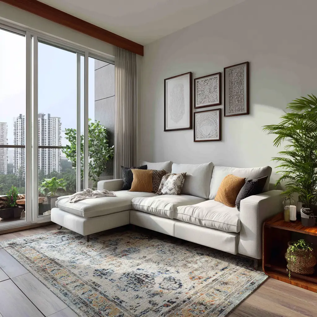 Highlight the Sofa with a Statement Rug