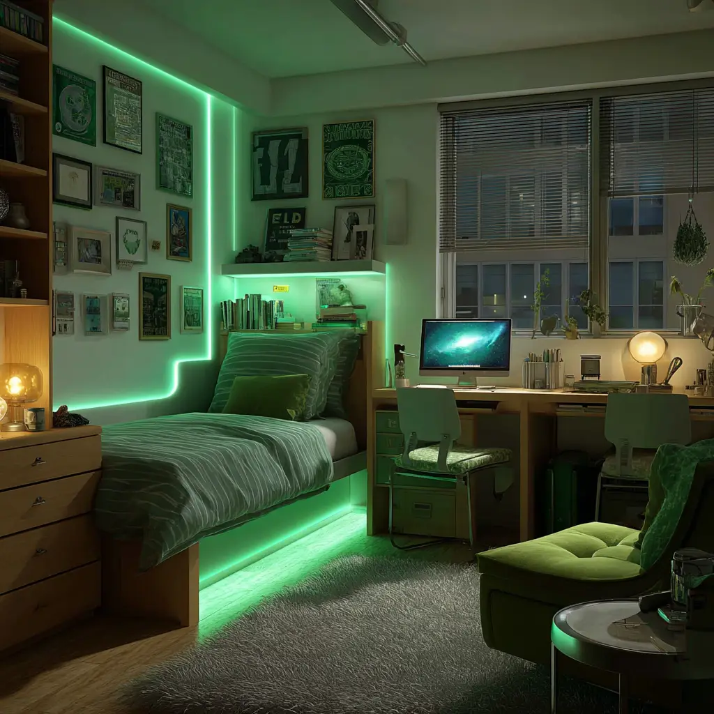 Incorporate Green LED Strip Lights