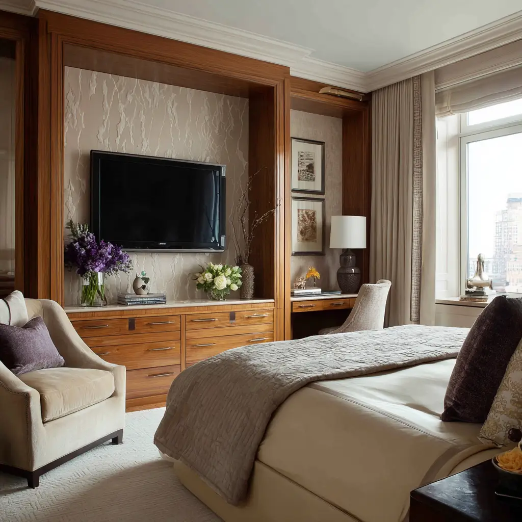 Incorporate the TV into a Bedroom Dresser Wall