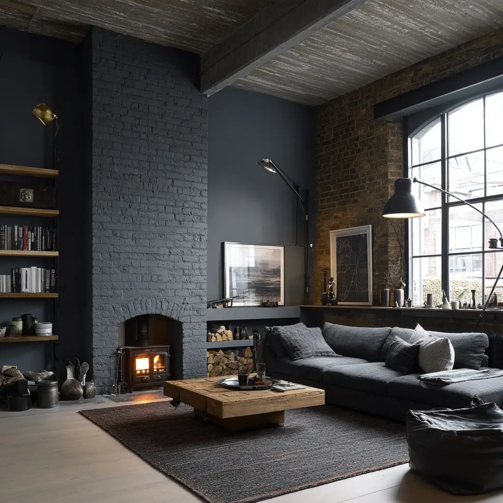 Industrial Style with Grey Brick