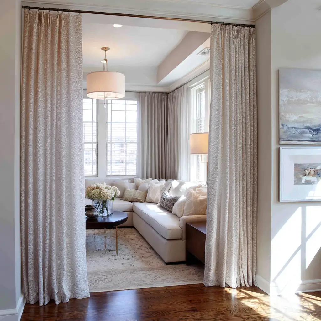 Install Double-Sided Curtains