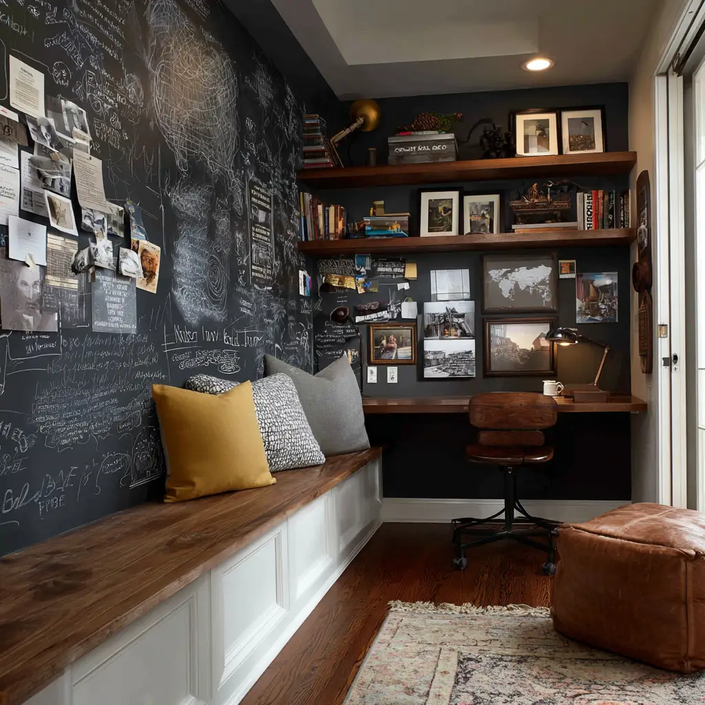 Install a Pinboard or Chalkboard Wall