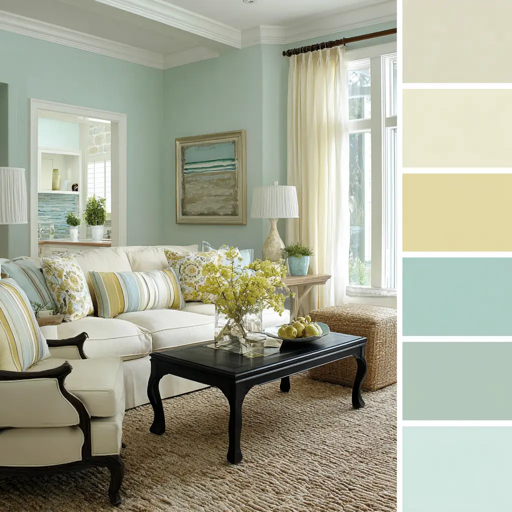 Ivory and Mint Green