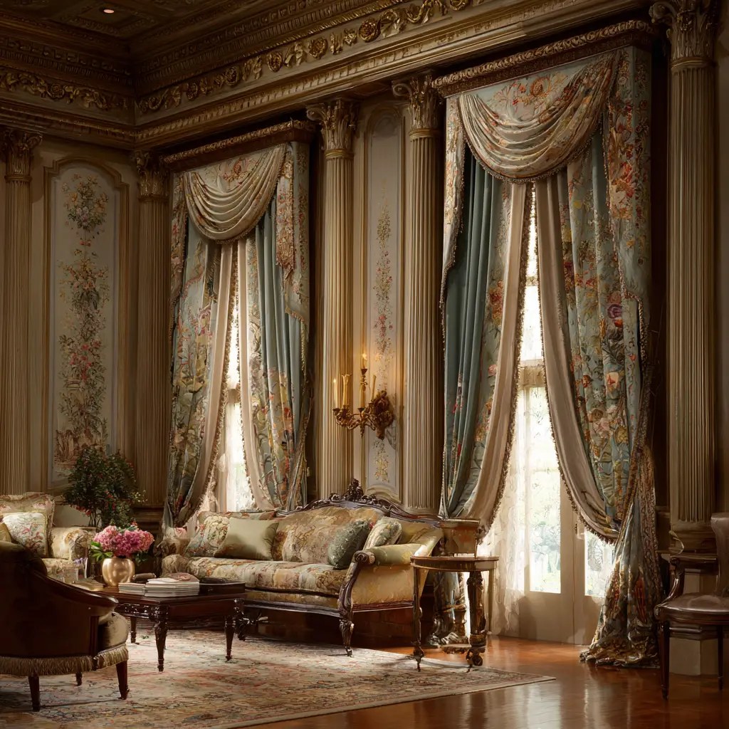 Laced or Embroidered Curtains