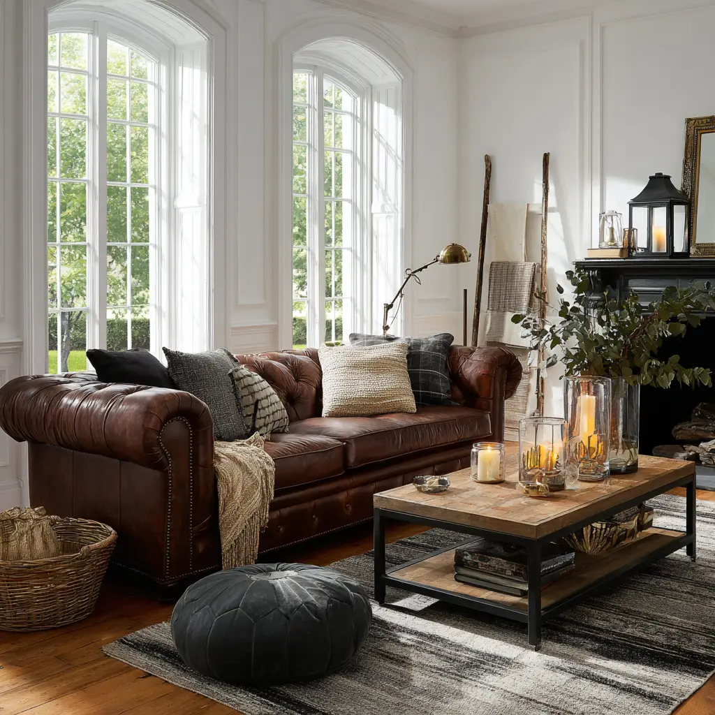 Leather Chesterfield Sofa