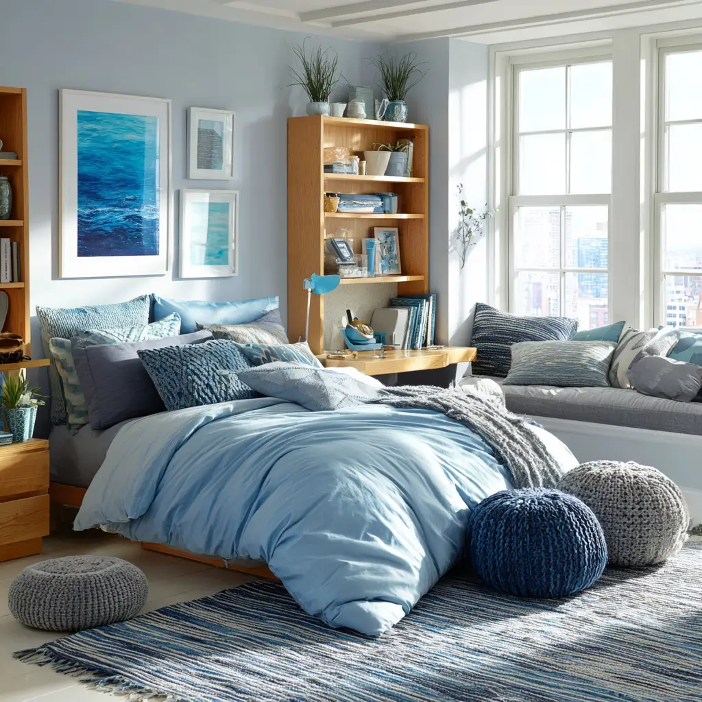 Light Blue Bedding as a Base