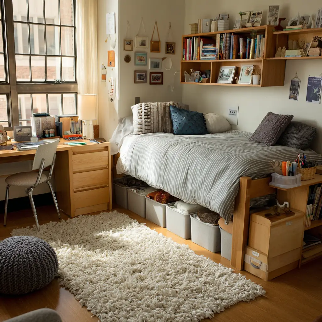 Make Use of Bed Risers and Under-Bed Storage