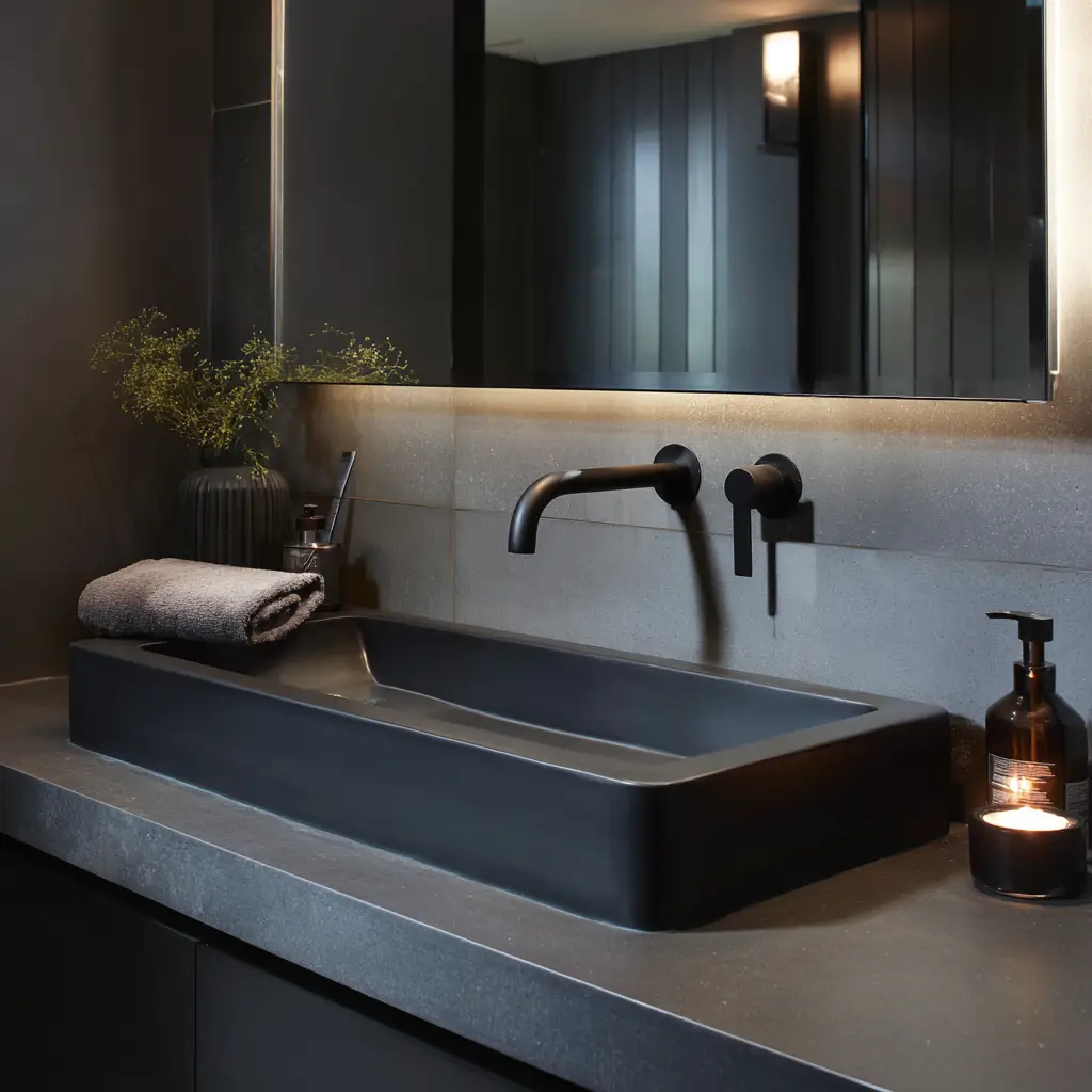 Matte Black Basin and Fittings