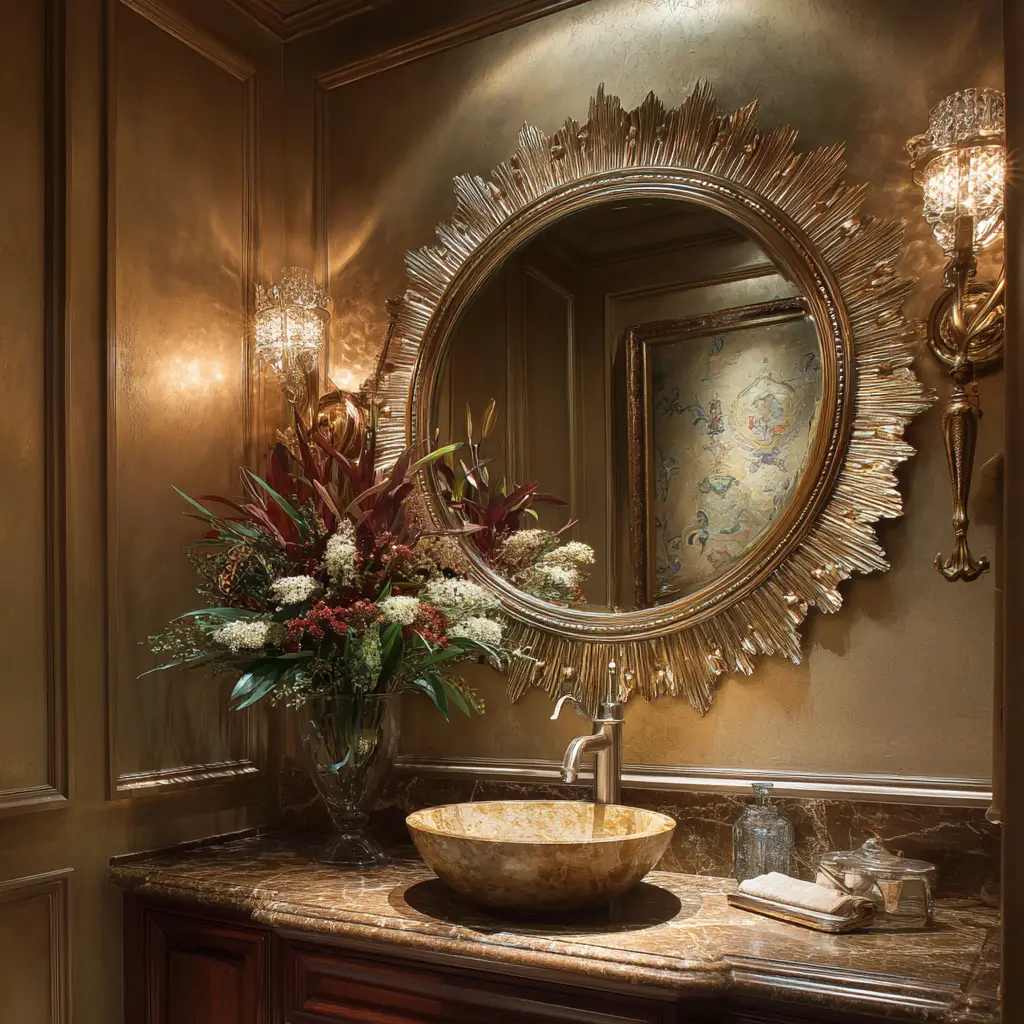 Mirror with Decorative Edging