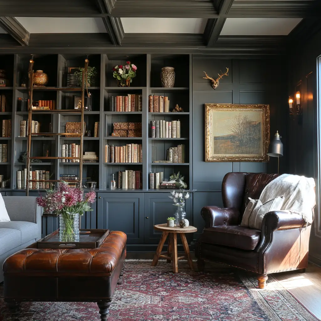 Moody Bookshelves