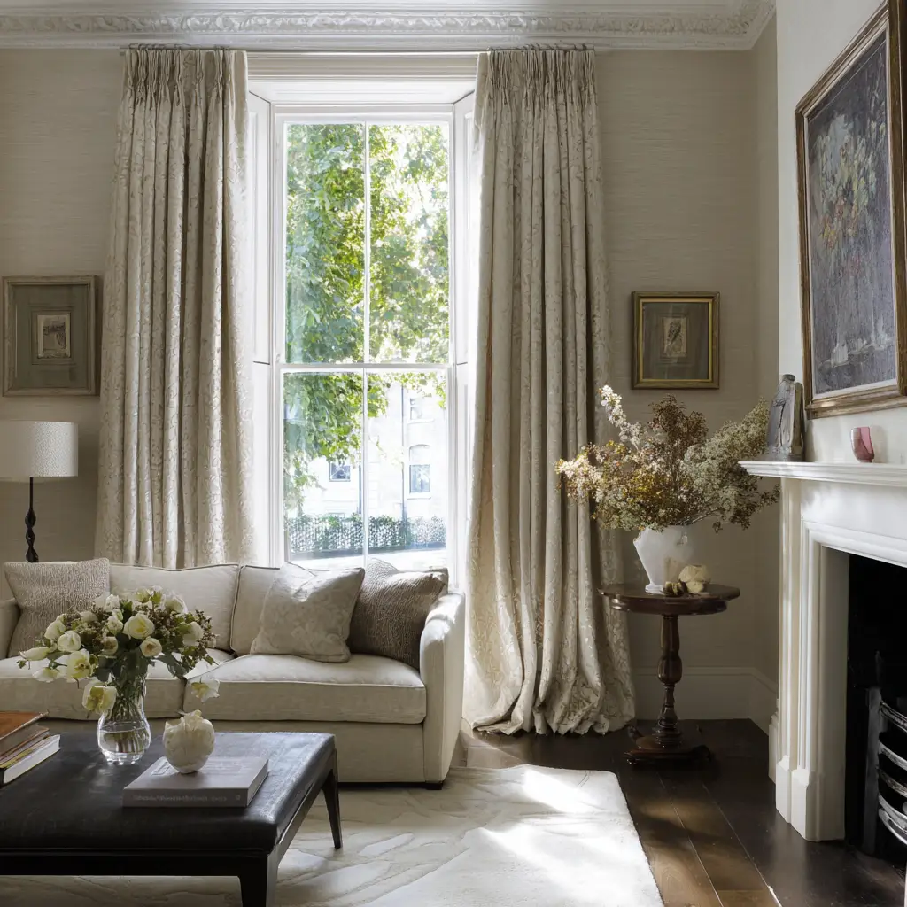 Neutral Curtains with Subtle Texture