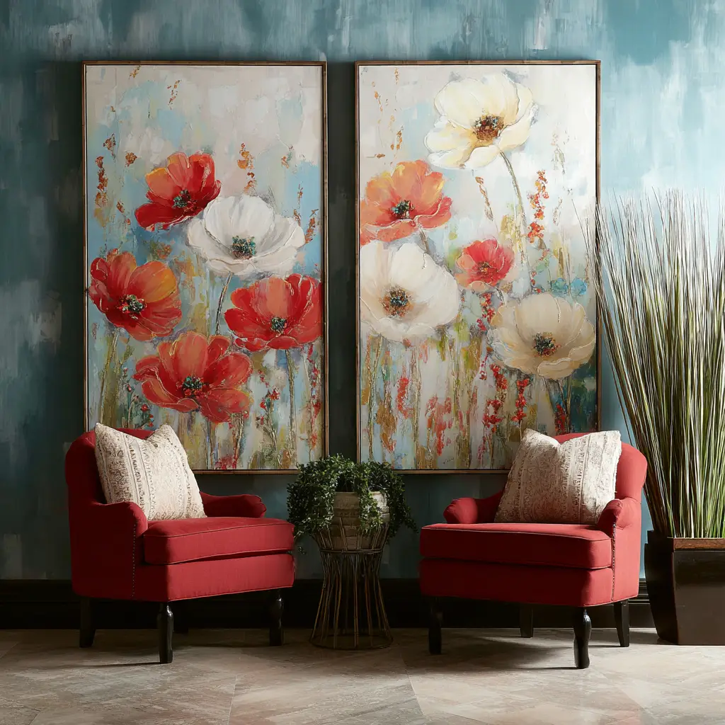 Oversized Floral Wall Art