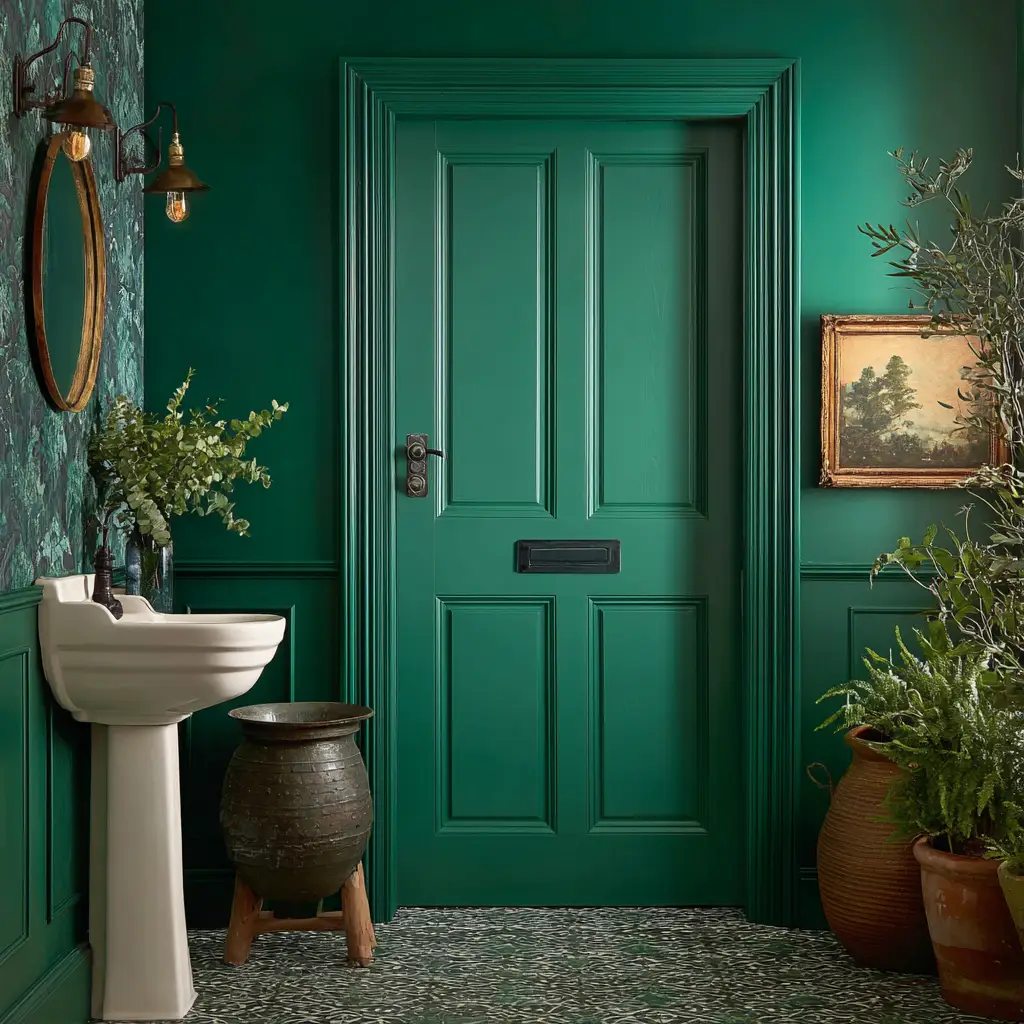 Painted Green Door