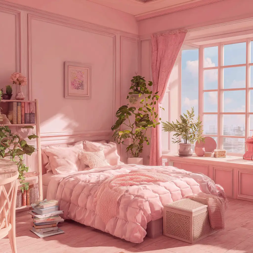 Pastel Pink Bedroom