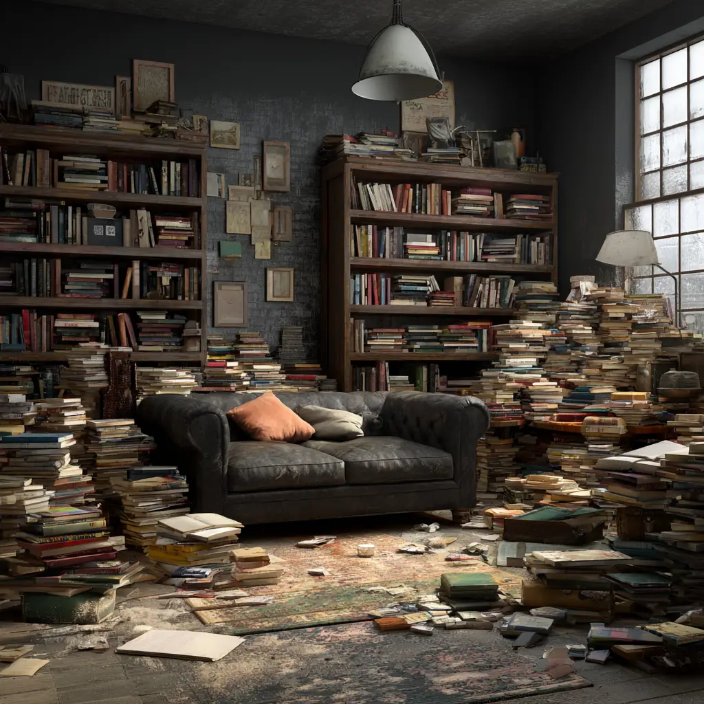 Piles of Books and Journals