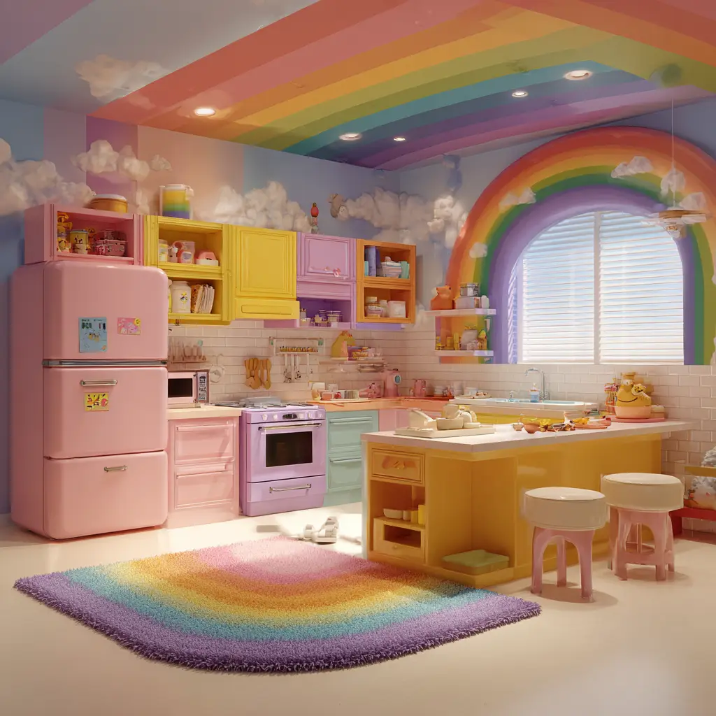 Rainbow-Themed Kitchen