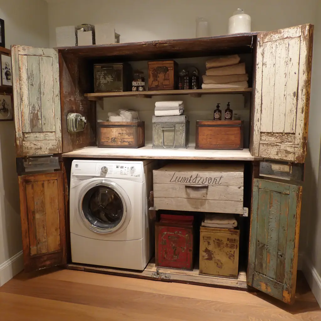 Repurposed Furniture as Cabinets