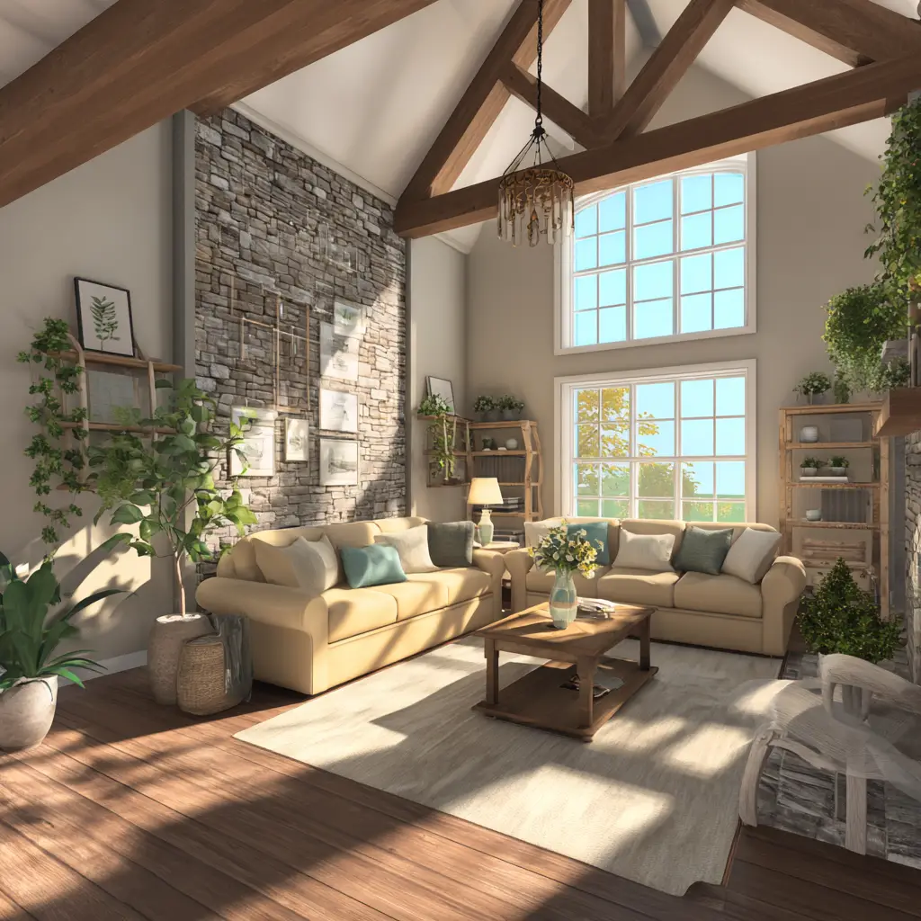 Rustic Farmhouse Living Room