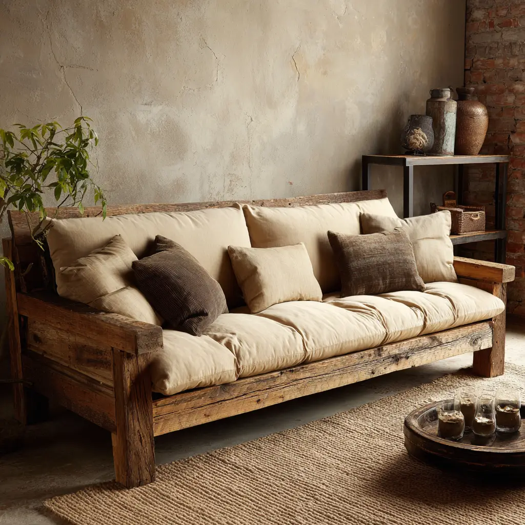 Rustic Farmhouse Sofa