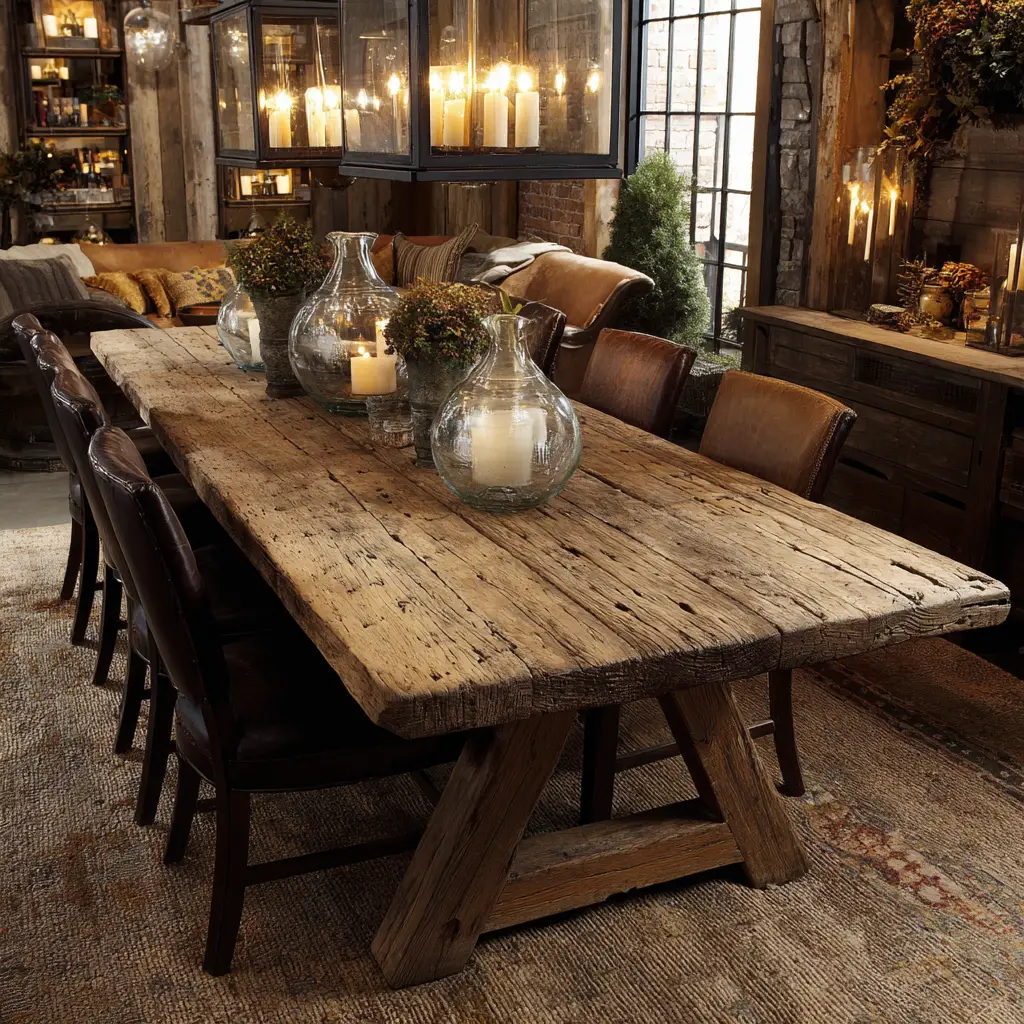 Rustic Wood Dining Table