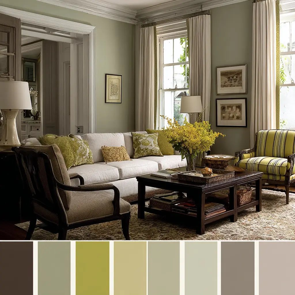 Sage Green and Taupe