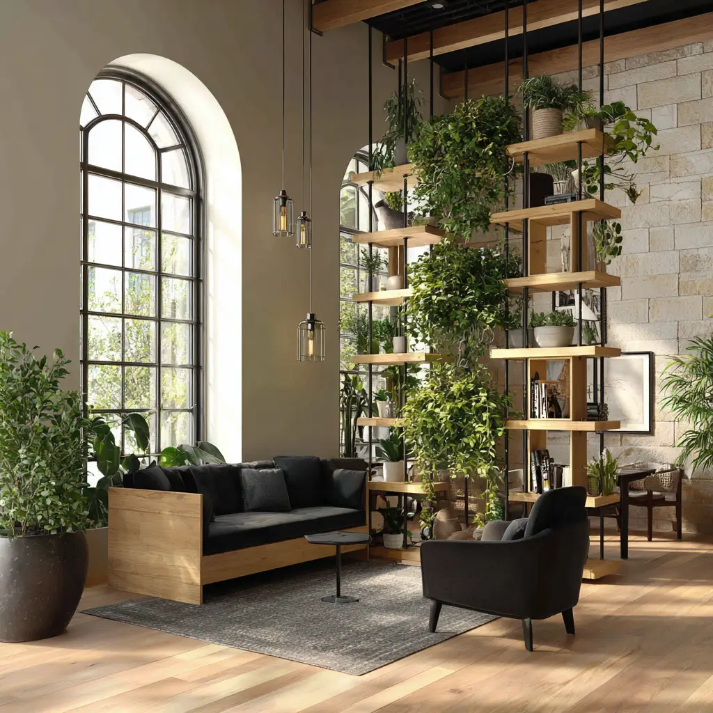 Tall Plants as Natural Dividers