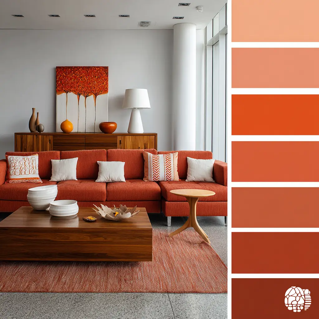 Terracotta and White