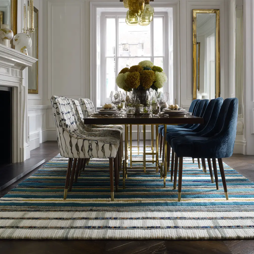 Try Striped Rugs for Length