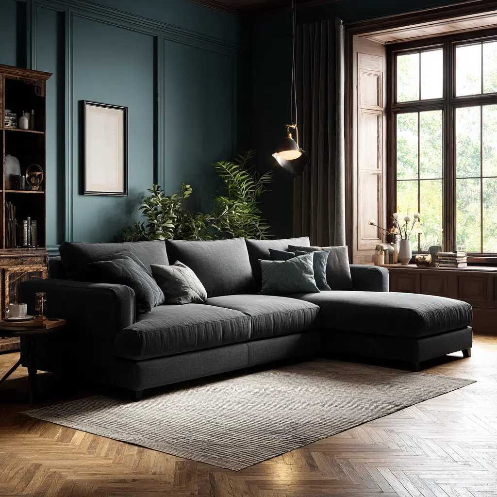 Try a Black or Charcoal L-Shape