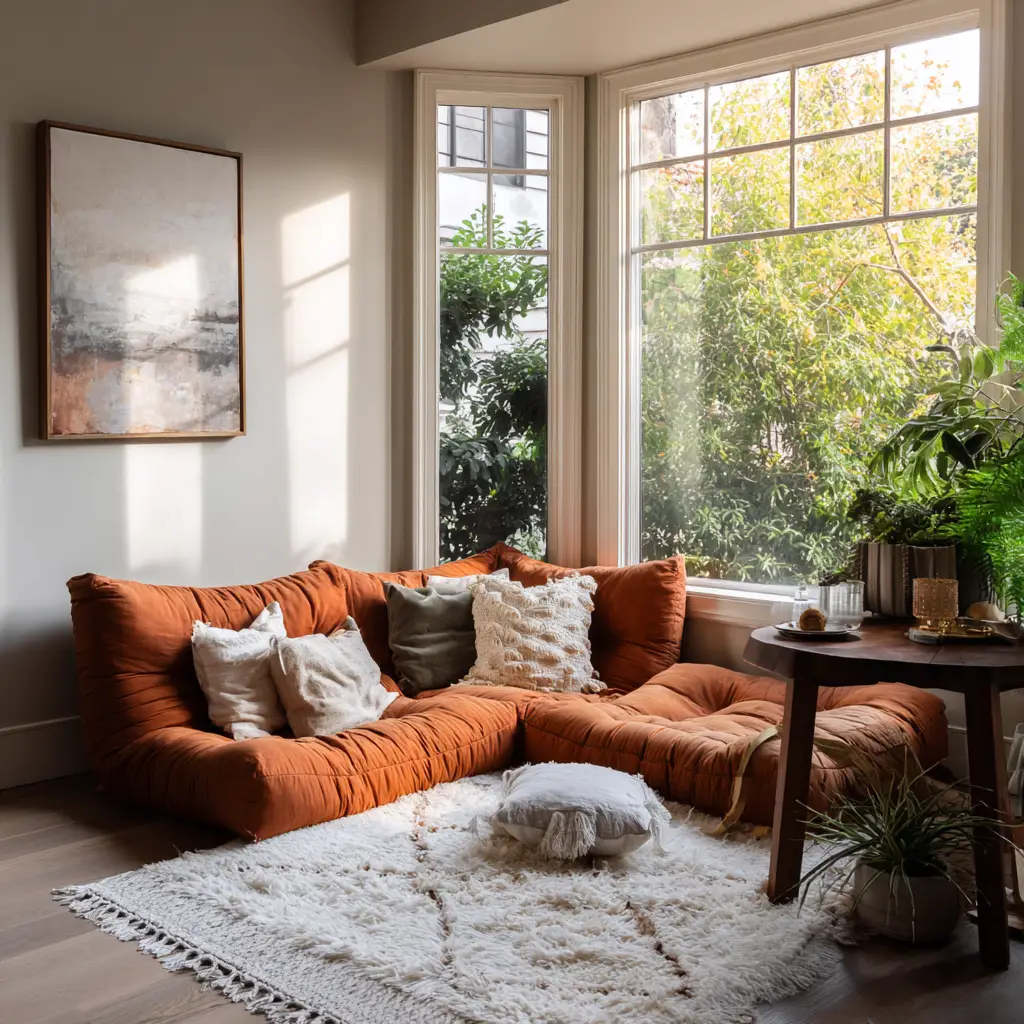 Try a Cozy Floor Seating Corner