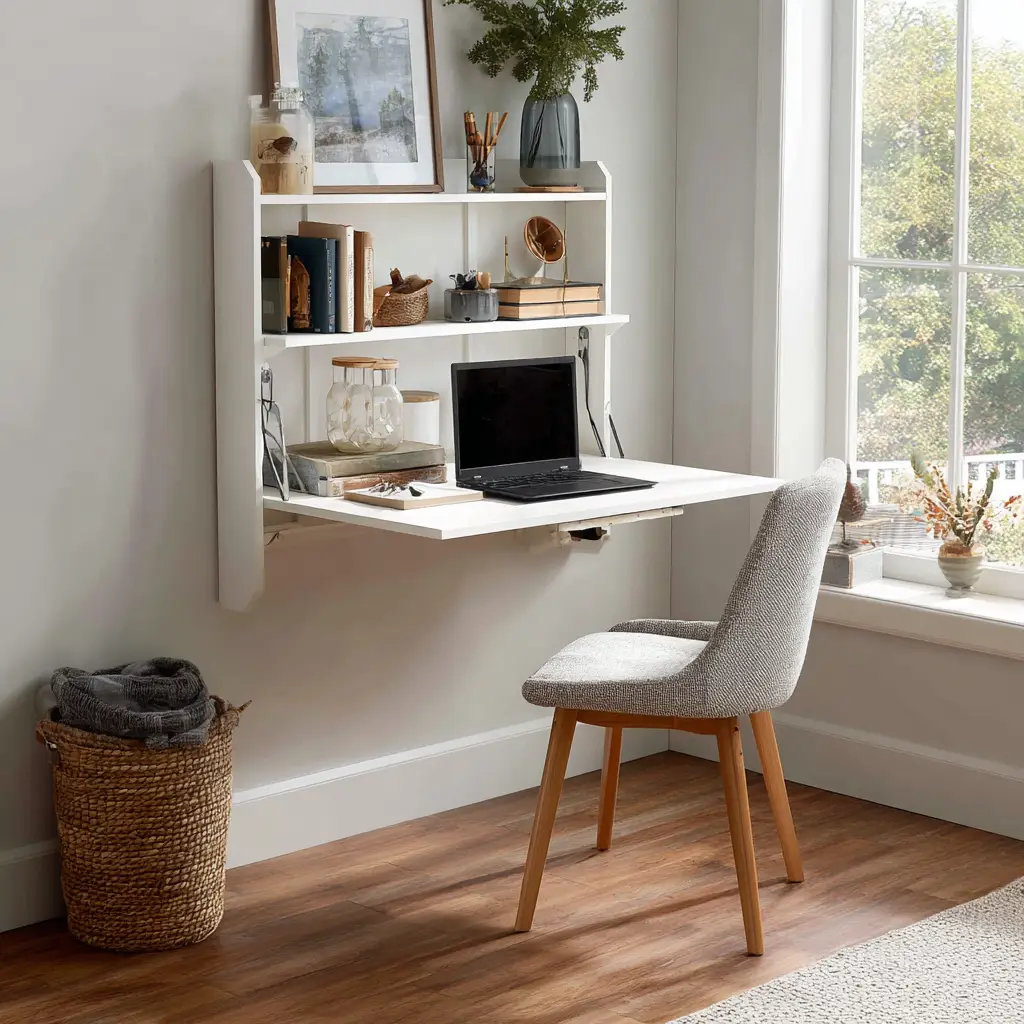 Try a Fold-Down Desk or Table