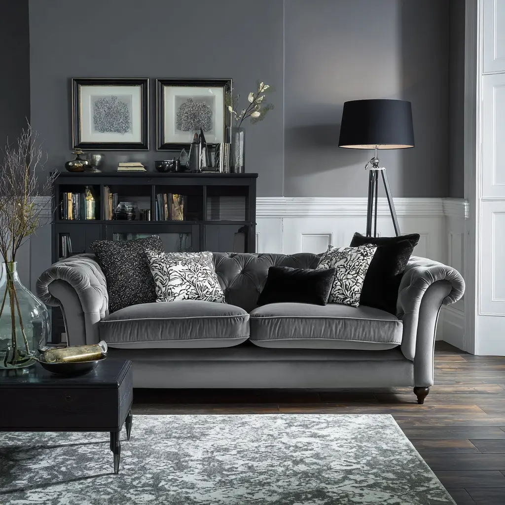Try a Grey Velvet Sofa