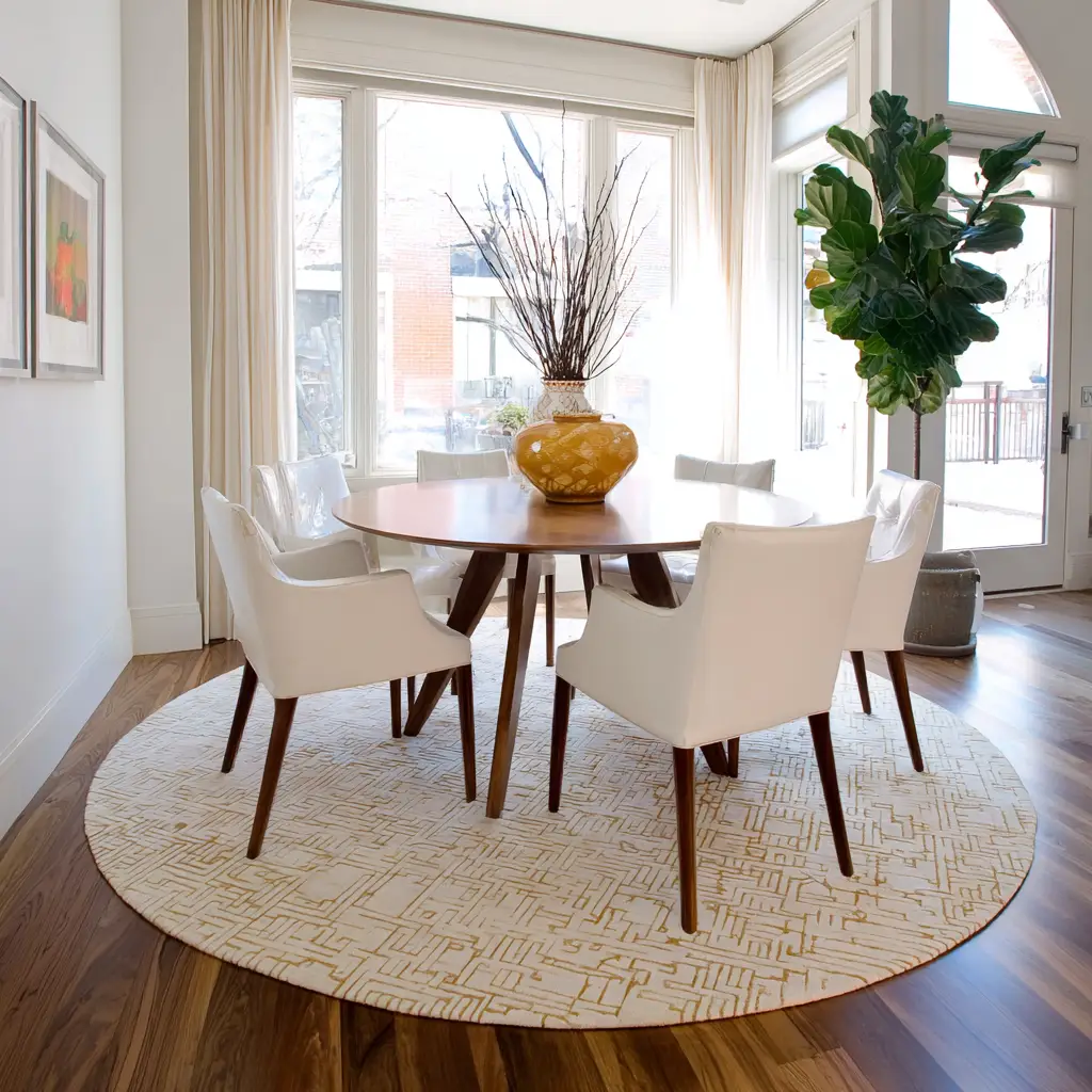 Try a Round Rug for Round Tables