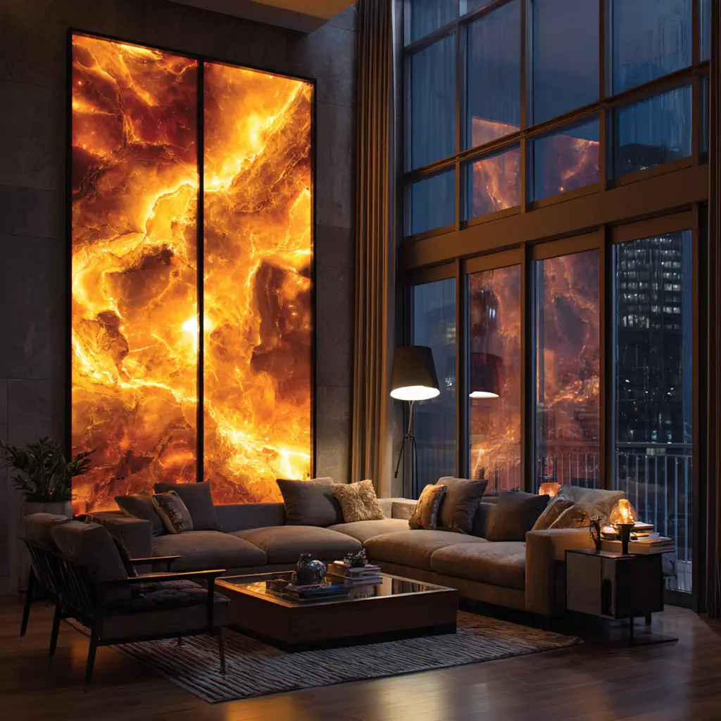 Use Backlit Panels or LED Art