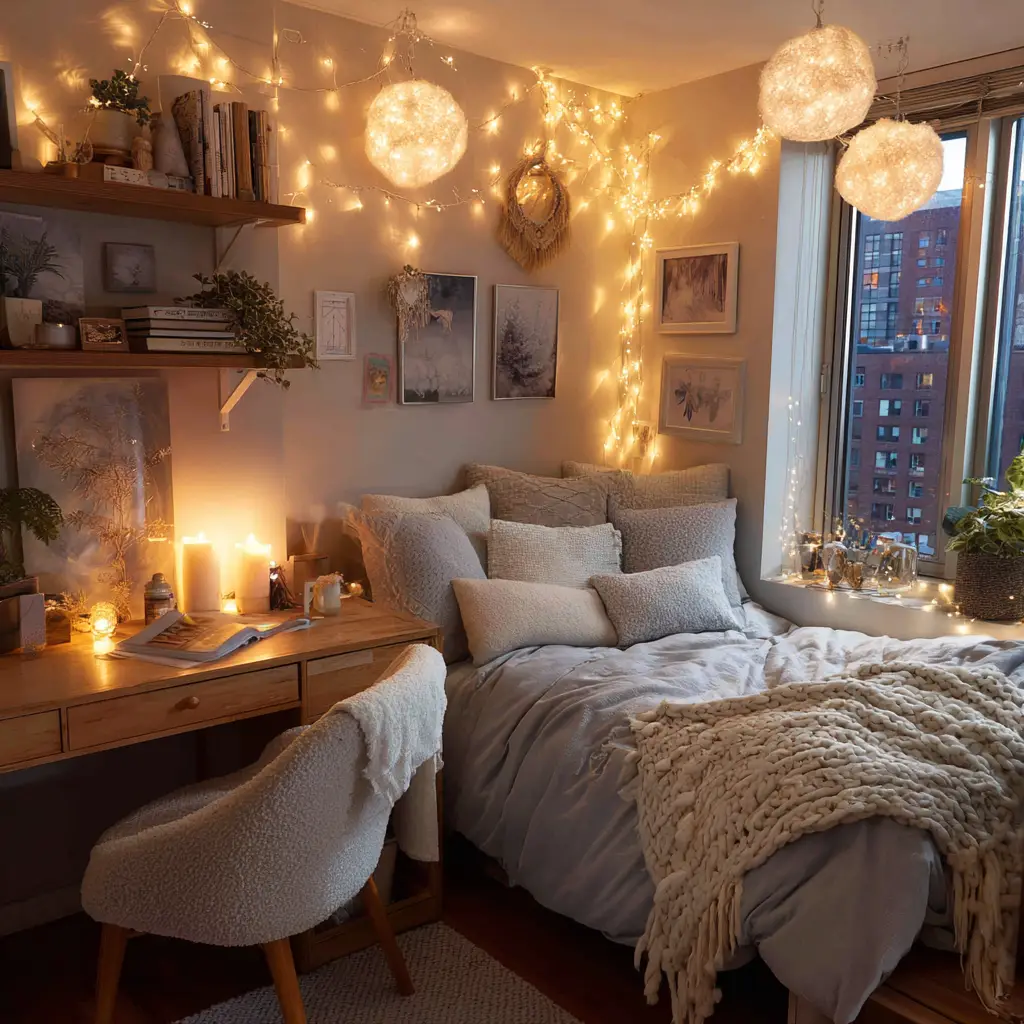 Use Fairy Lights for Warmth